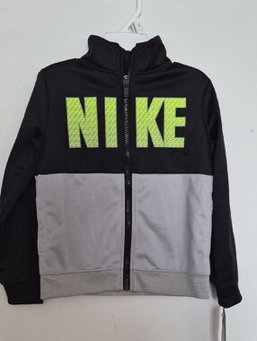 Nike Toddler Boy's Track Jacket Black Gray Size 4T